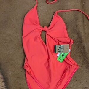 Volcom Kids Coral One-Piece Swimsuit with Front Knot